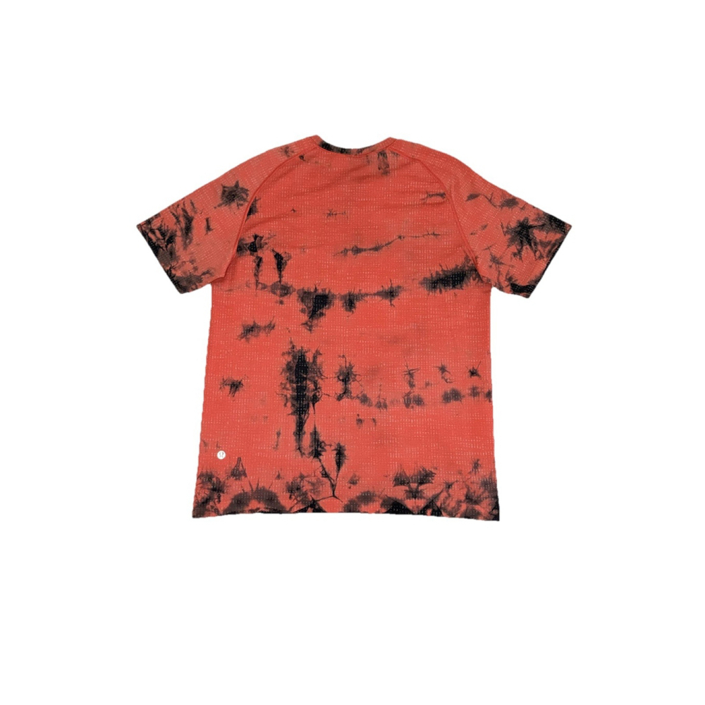 LULULEMON METAL VENT SHORT SLEEVE ORANGE BLACK SIZE MEDIUM - Picture 6 of 8